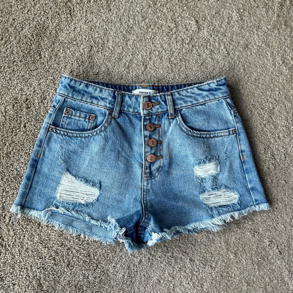 Forever 21 High Waist Denim Shorts